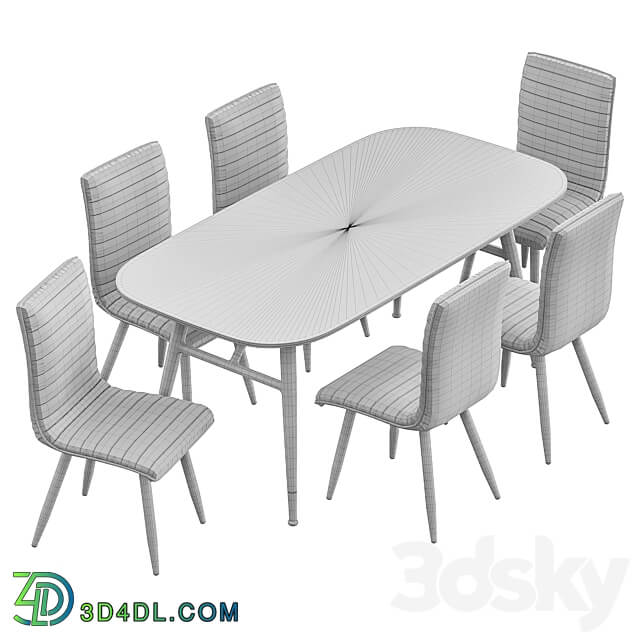 Table Chair Mako dining chair and Catania table