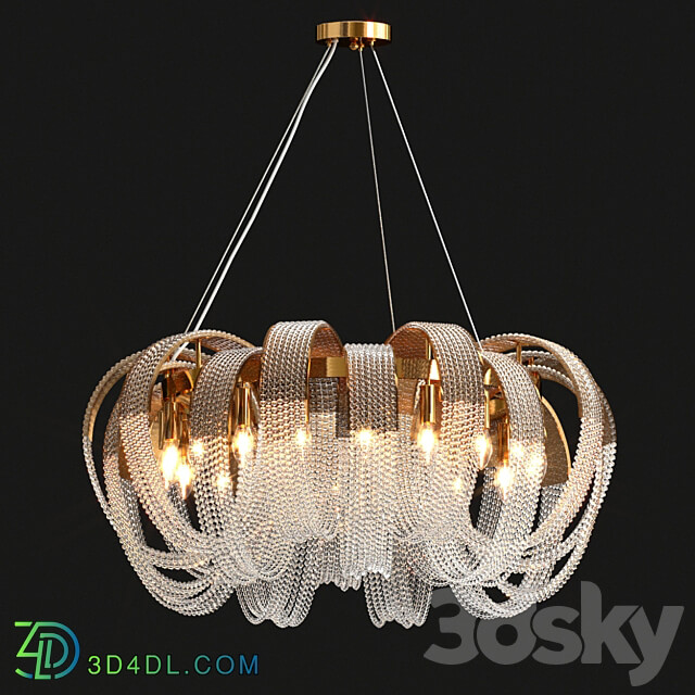 Pendant light Pelagia Crystal round chandelier