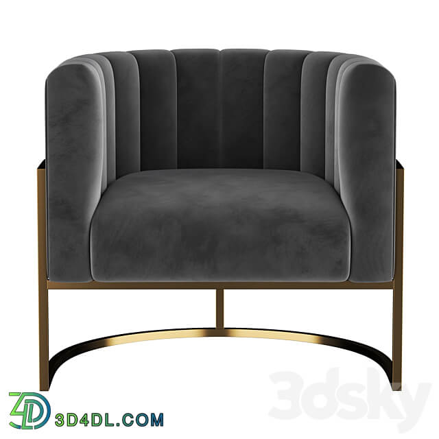 Wide Velvet Armchair