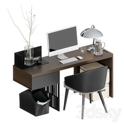 Table Molteni SCRIBA Home Office Armchair Minotti Lawson IMAC 3D Models 