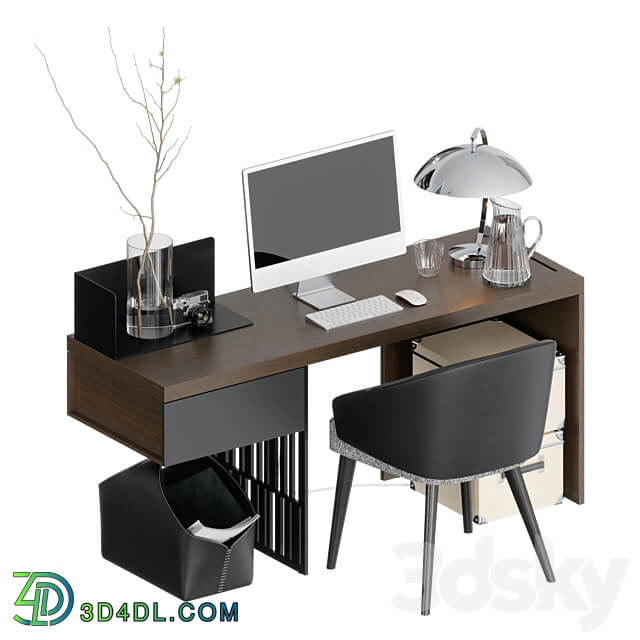 Table Molteni SCRIBA Home Office Armchair Minotti Lawson IMAC 3D Models