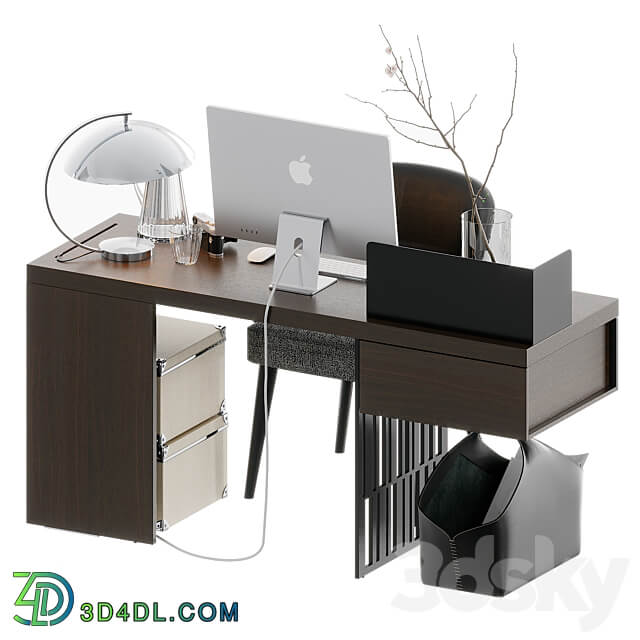 Table Molteni SCRIBA Home Office Armchair Minotti Lawson IMAC 3D Models