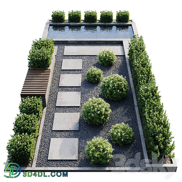Backyard 1 Urban environment 3D Models