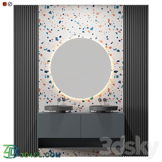 Gray Terrazzo Bathroom