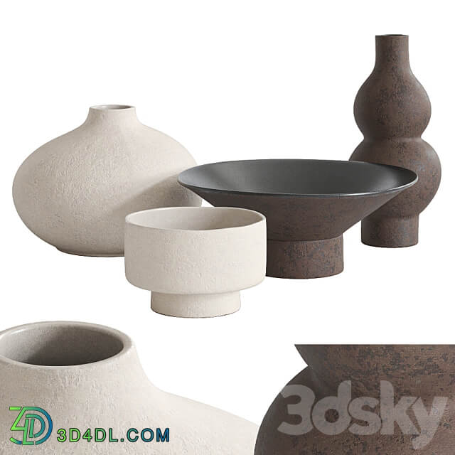 Vases and bowls H M 3D Models