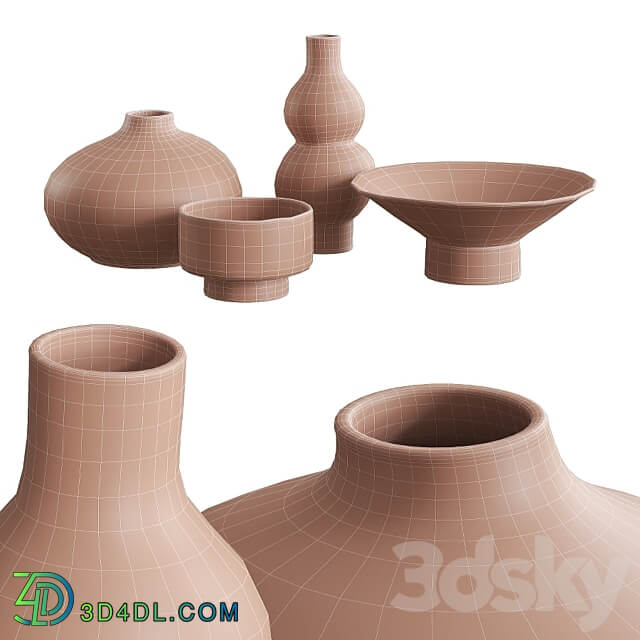 Vases and bowls H M 3D Models