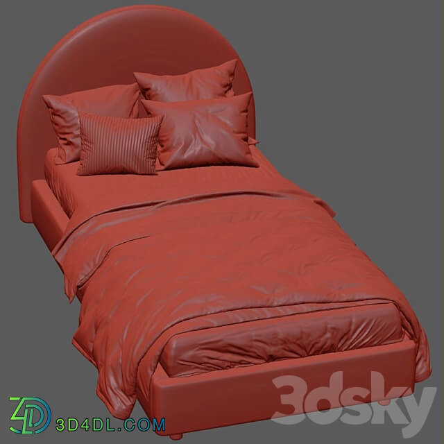 Bed with a soft headboard 14