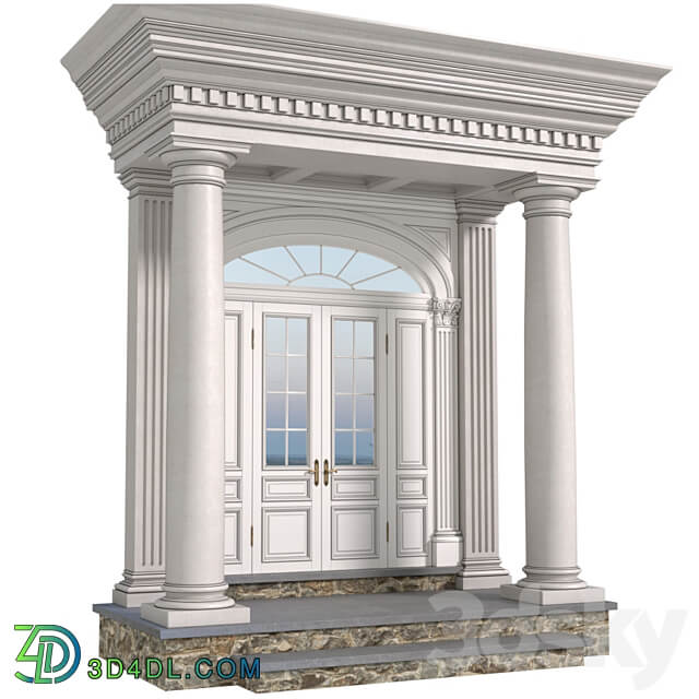 Column Porch MODERN ENTRANCE to the house Classic Front Porch Portico FRONT DOOR