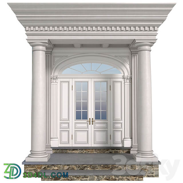 Column Porch MODERN ENTRANCE to the house Classic Front Porch Portico FRONT DOOR