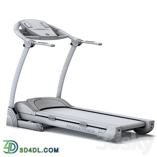 Treadmill EUROFIT Pacifica fitness. Training apparatus 3D Models