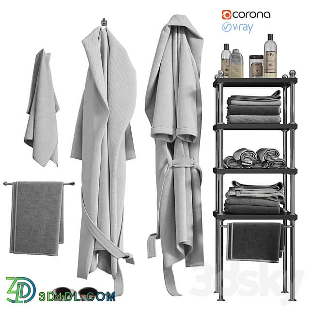 White robe and towels