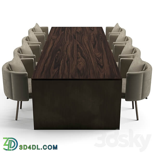 Table Chair Minotti dinning set