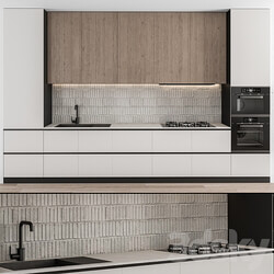 Kitchen Kitchen Modern White and Wood 55 