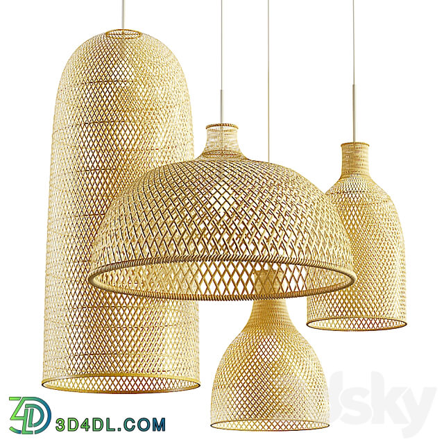 Pendant light Aliexpress rattan chandelier set