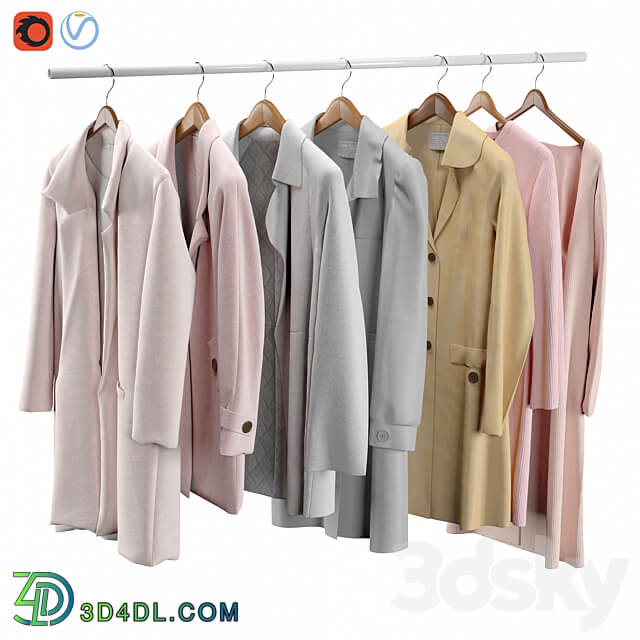 Clothes on a hanger Clothes 3D Models 3DSKY