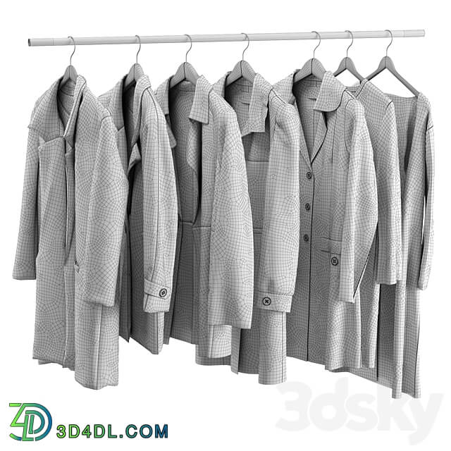 Clothes on a hanger Clothes 3D Models 3DSKY