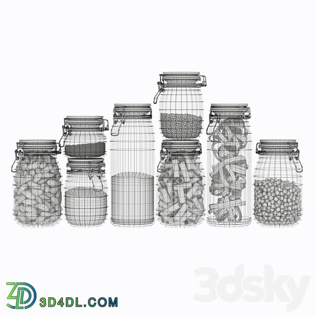 Other kitchen accessories glass jar set