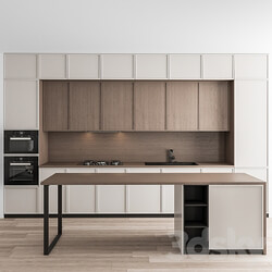 Kitchen Kitchen Modern White and Wood with Island 58 