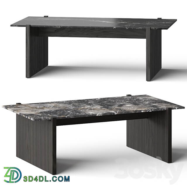 CB2 Russell Black Coffee Table