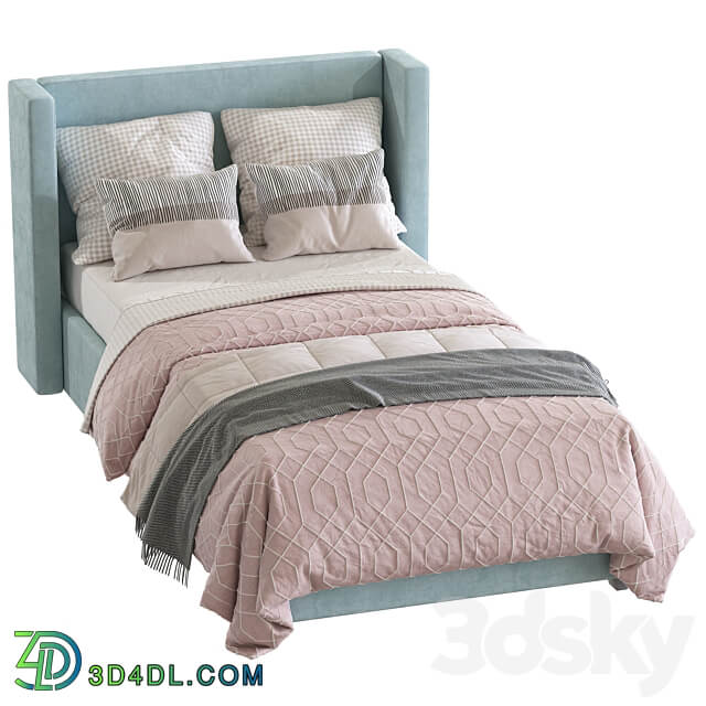 Bed Elliot Shelter Upholstered Headboard 2