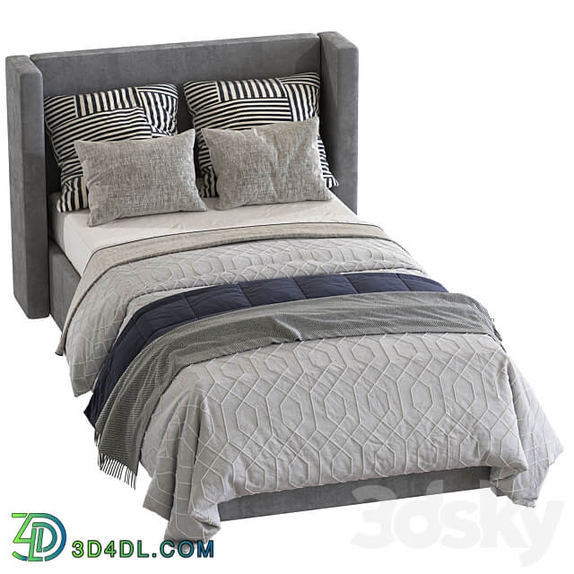 Bed Elliot Shelter Upholstered Headboard 2