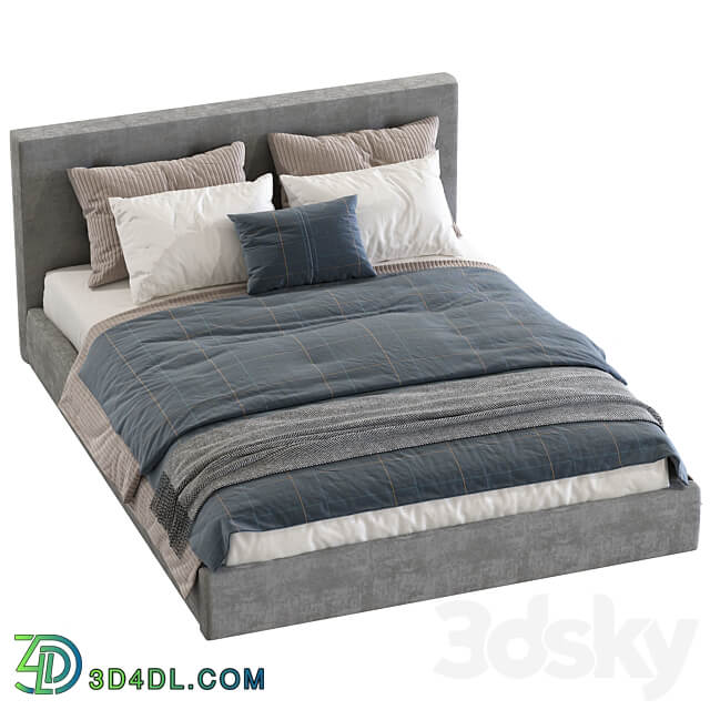Bed Cushy Upholstered Platfrom Bed