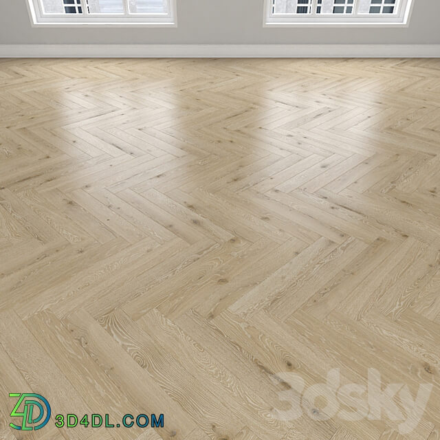 Wood Parquet Oak 3 types herringbone linear chevron.