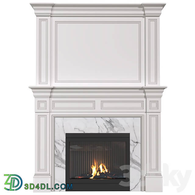Art Deco style fireplace. Fireplace modern.Сlassic fireplace