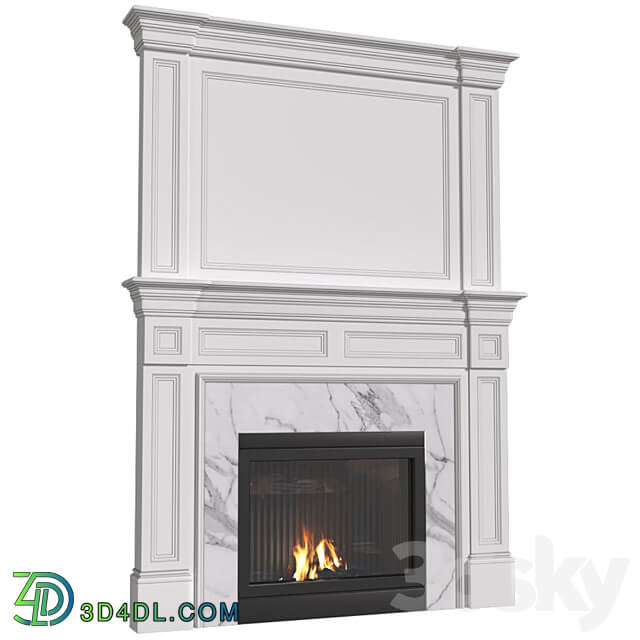 Art Deco style fireplace. Fireplace modern.Сlassic fireplace