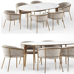 Table Chair Vilhena II chair and Arden Dining Table 