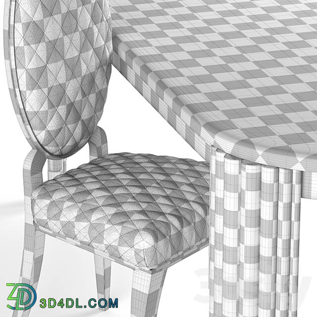 Cratos Table and Chairs by Zebrano Casa Table Chair 3D Models 3DSKY