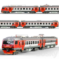ED4M 2012 16 Russian Railways low poly 3D Models 3DSKY 