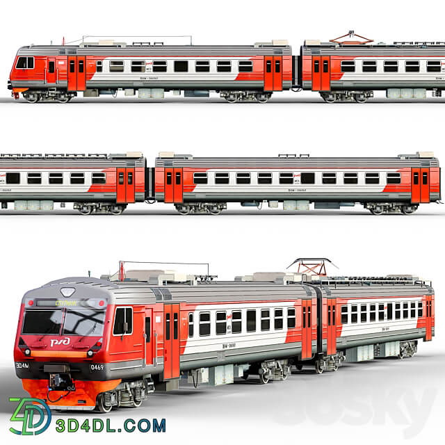 ED4M 2012 16 Russian Railways low poly 3D Models 3DSKY