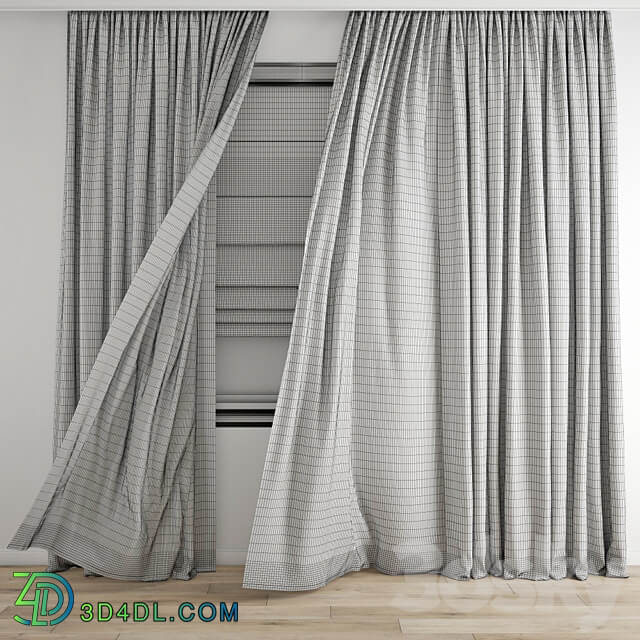 Curtain 346 Wind blowing effect 9 3D Models 3DSKY