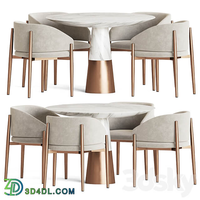 Dining Set 133 Table Chair 3D Models