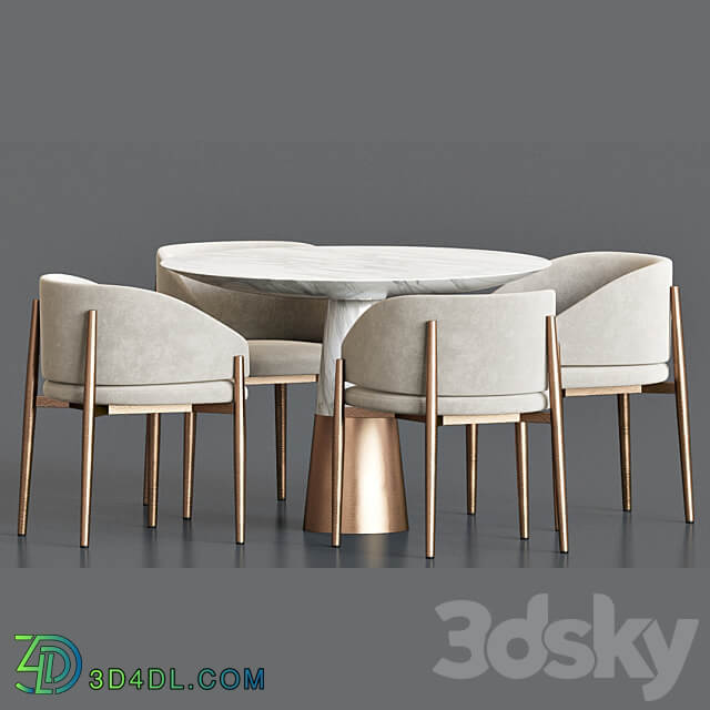 Dining Set 133 Table Chair 3D Models