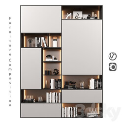 Furniture Composition set 55 Wardrobe Display cabinets 3D Models 3DSKY 