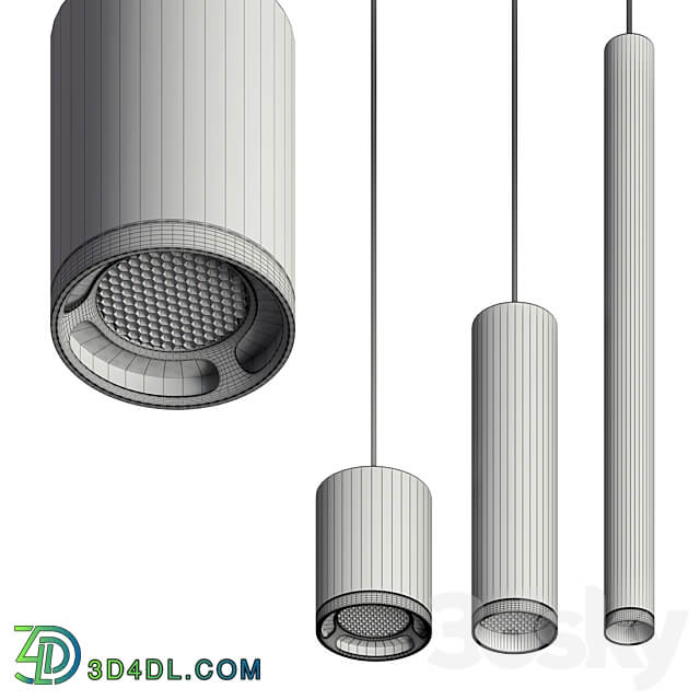 Beam Stick Metal Pendant light 3D Models 3DSKY