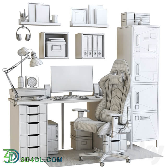 IKEA office workplace 130 Office furniture 3D Models 3DSKY