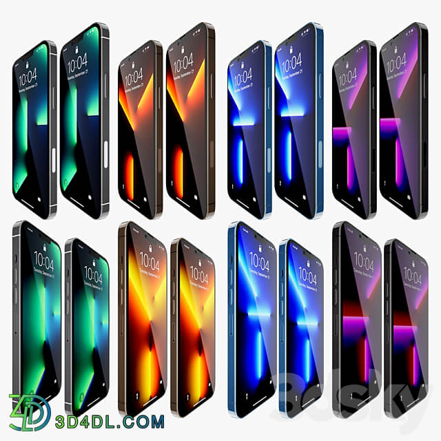 iPhone 13 Pro Pro Max Collection 3D Models 3DSKY