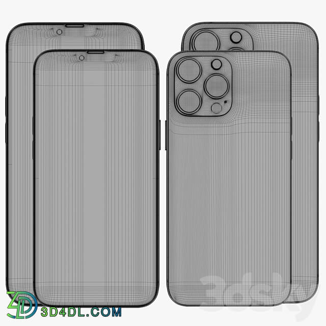 iPhone 13 Pro Pro Max Collection 3D Models 3DSKY