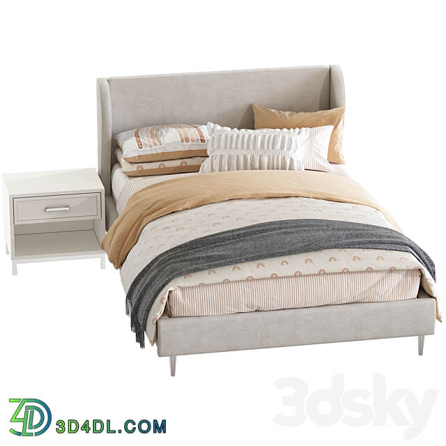 Bed Wren Wingback Upholstered 3D Models 3DSKY