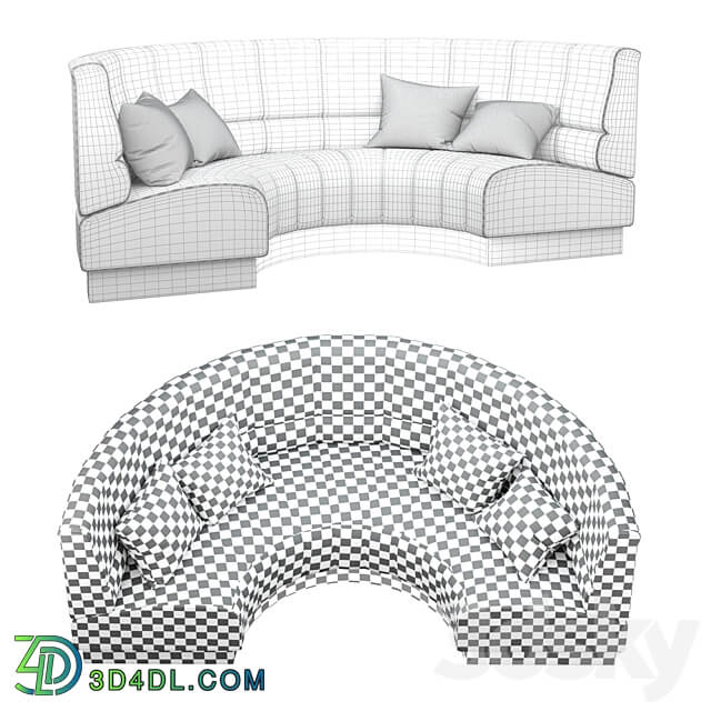 Sofa for bar restaurant 3D Models 3DSKY