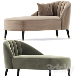 Monroe jade velvet chaise lounge 3D Models 3DSKY 