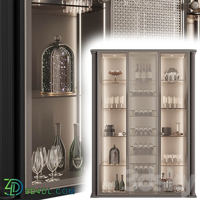 Сupboard with dishes My Design 25 Wardrobe Display cabinets 3D Models 3DSKY