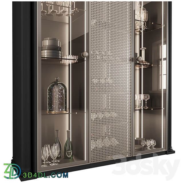 Сupboard with dishes My Design 25 Wardrobe Display cabinets 3D Models 3DSKY