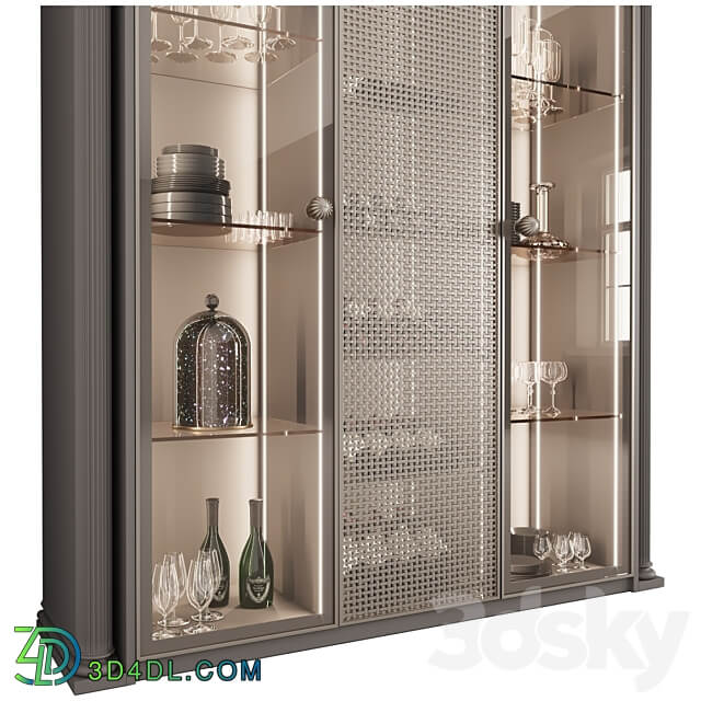 Сupboard with dishes My Design 25 Wardrobe Display cabinets 3D Models 3DSKY