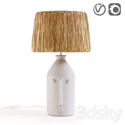 Ceramic and raffia lamp Manoni 3D Models 3DSKY 