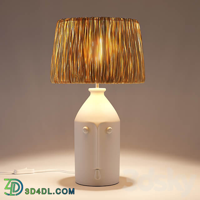 Ceramic and raffia lamp Manoni 3D Models 3DSKY
