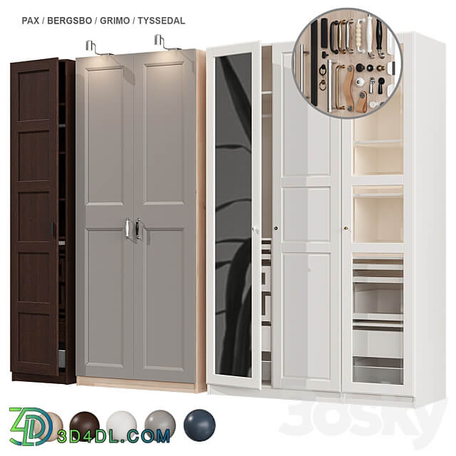 PAX IKEA wardrobe Wardrobe Display cabinets 3D Models